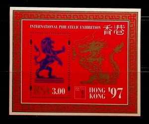 SOUTH AFRICA Sc 957 NH SOUVENIR SHEET OF 1997 - HONG KONG EXPO - DRAGON