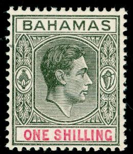 BAHAMAS SG155c, 1s Grey-Black & Bright Crimson, UNMOUNTED MINT. Cat £20.