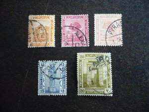 Stamps - Egypt - Scott# 64,66,67,70,72 - Used Part Set of 5 Stamps