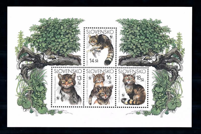 [54126] Slovakia 2003 Wild animals Mammals WWF Wild cat MNH Sheet