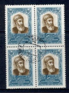 Russia 1958 Fuzuli Suleiman Oglon, Turkish Poet blk4 CTO