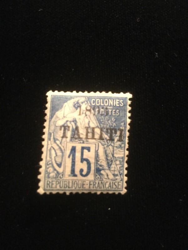 Tahiti Scott #22 Mint Hinged Scarce Island For Stamps!