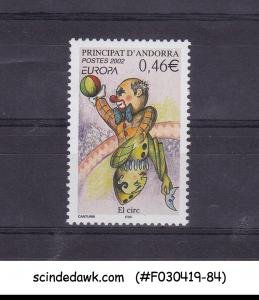 ANDORRA FRENCH - 2002 EUROPA CIRCUS SG#F619 1V MINT NH