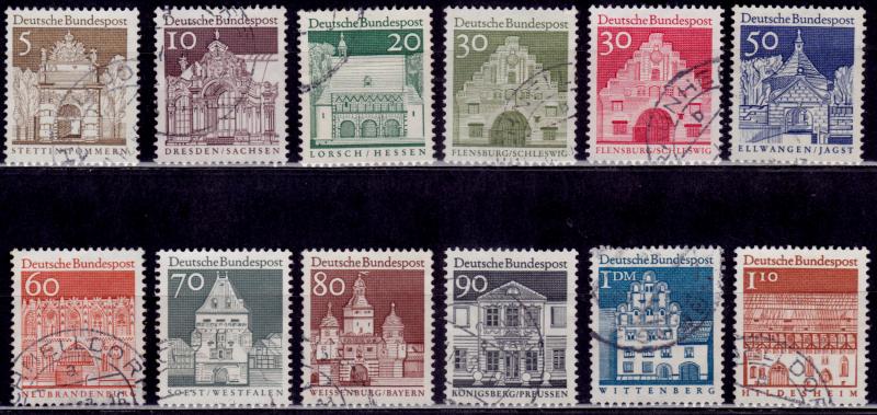 Germany, 1966-69, Berlin Landmark Buildings, sc#9N235-248, used