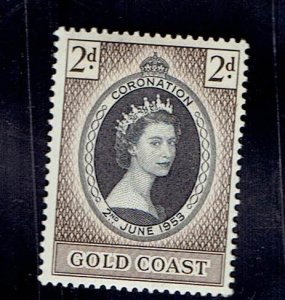 GOLD COAST SCOTT#160 1953 3d QEII CORONATION - MH