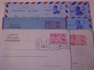 IRAN  5 DIFF. AIR LETTERS