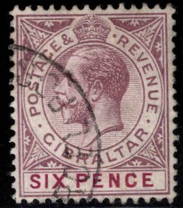 GIBRALTAR  Scott 70 Used 1912 KGV stamp, wmk 3 CV $19