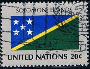 UN 381, Soloman Islands Flag, single, used, VF