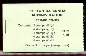 Tristan Da Cunha 1965 QEII 4s2d Stamp Booklet (panes inverted) MNH. SG SB4.
