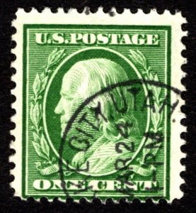 1908, US 1c, Franklin, Used, Sc 331