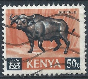 Kenya 1966 - 50c Buffalo - SG26 used