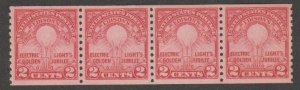 U.S. Scott #656 Edison Stamps - Mint NH Strip of 4