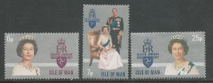 Great Britain-Isle Man # 96-98 QE II Reign (3) Mint NH