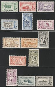 EDSROOM-13337 Falkland Islands 107-20 LH 1952 Complete George VI CV$200