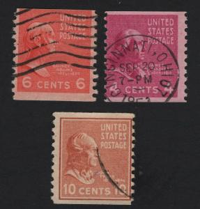 United States USED Scott Number 843-46-47 F-VF #3   - BARNEYS