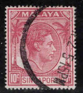 Singapore Scott 9a Used perf 18 stamp