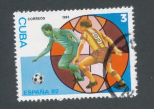 Cuba 1981 Scott 2393 used - 3c, World Cup soccer