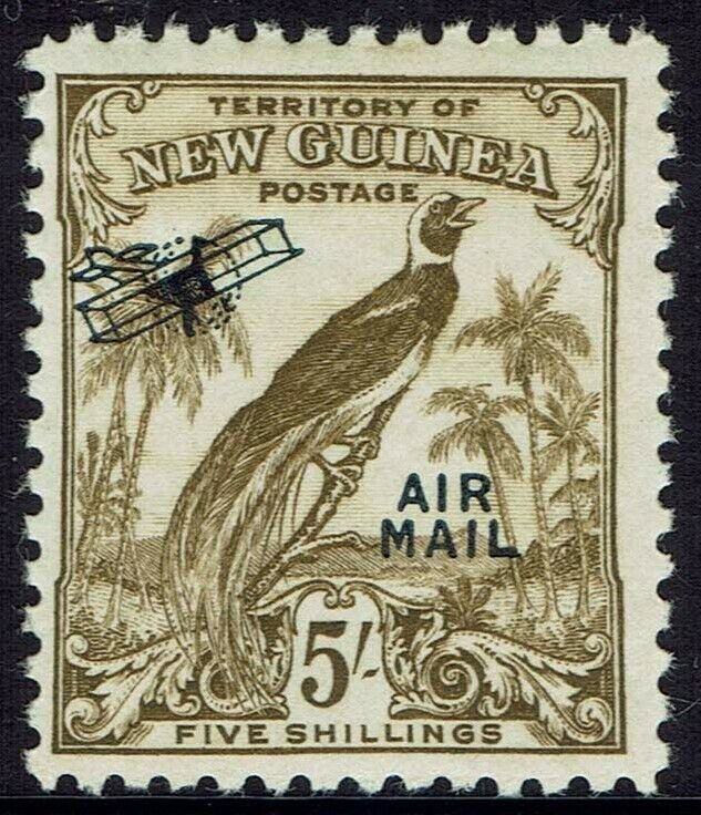 NEW GUINEA 1932 UNDATED BIRD AIRMAIL 5/- 