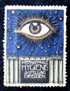 INTERNATIONAL HYGENE POSTER STAMP - DRESDEN, GERMANY - ca 1911