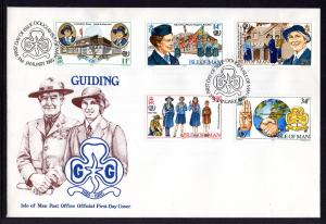 Isle of Man 276-280 Girl Guides U/A FDC