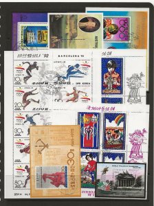 Thematic stamps KOREA  29 different miniature sheets used