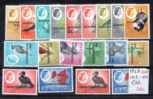 Swaziland 1968 QEII Independence mint LHM set SG142-160 WS4643