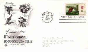 USA 1969 FDC Sc 1376 International Botanical Congress Artcraft Cachet Seattle WA