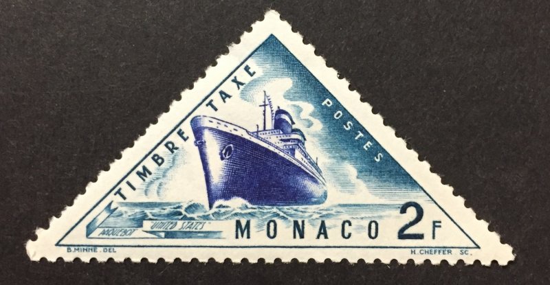 Monaco 1953 #J49, Postal Transport, Unused/MH.