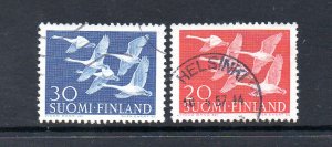 Finland 343-344 Used CV $4.50 Birds