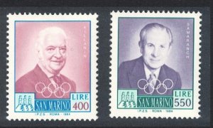 San Marino 90th Anniversary of Intl Olympic Committee 2v 1984 MNH SG#1222-1223