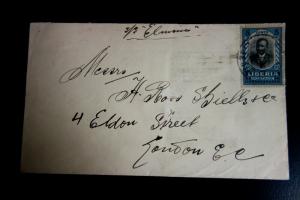 Liberia Stamps 1922 Cover back stamped Clean Cover XF