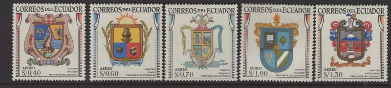 ECUADOR C360-C364  MINT HINGED SET