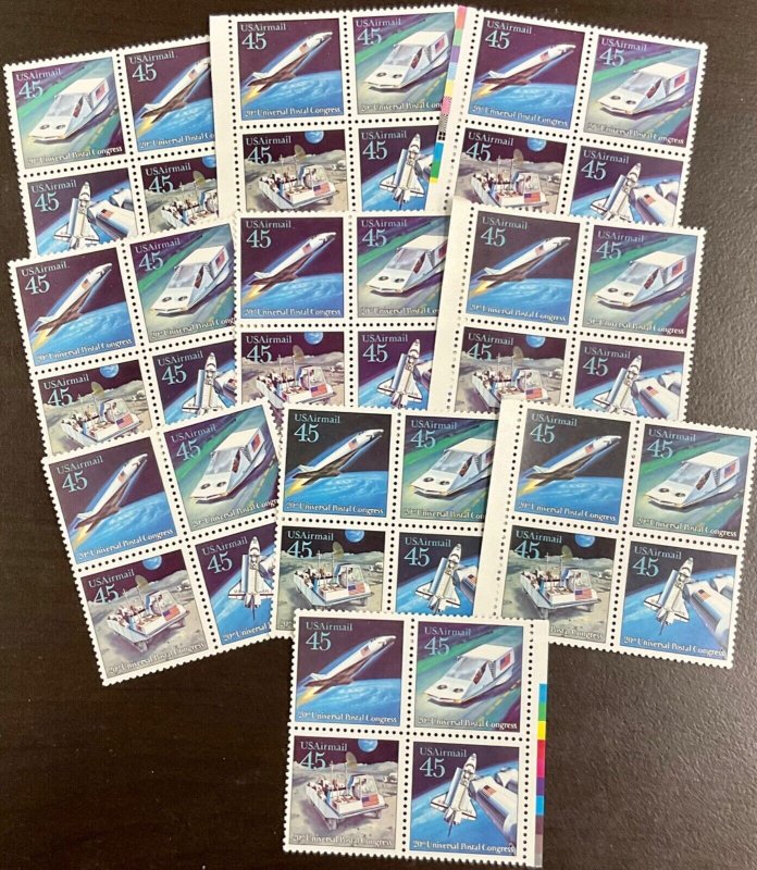 C122-25 Future Mail Lot of 10 Blocks MNH 45 c FV $18  1989