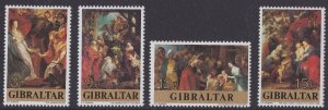 Gibraltar 393-396 Christmas Rubbens set 4 MNH 1977