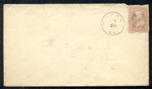 1867, #79, 3¢ grilled all over on cover w/Macon GA cds., Scott $2,000+