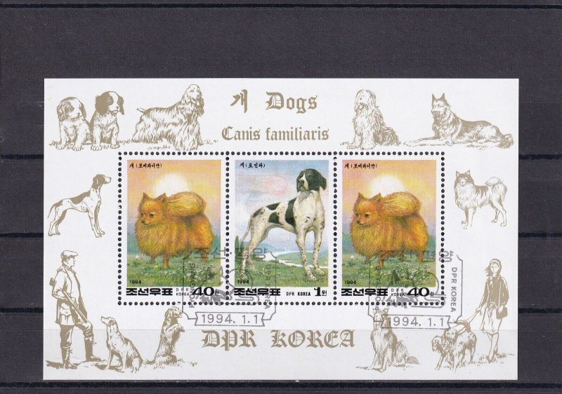 SA18c Korea 1994 Dogs - Canis Familiaris used minisheet