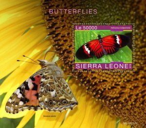 Sierra Leone - 2019 Butterflies on Stamps - Stamp Souvenir Sheet - SRL191117b