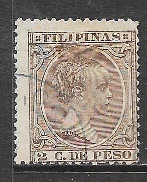 Philippines 148: 2c Alfonso XIII, used, AVG, stain