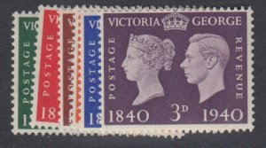 GREAT BRITAIN, Scott 252-257, MNH