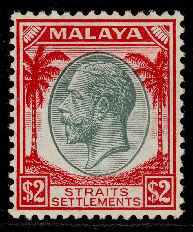 MALAYSIA - Straits GVI SG273, $2 green & scarlet, LH MINT. Cat £60.