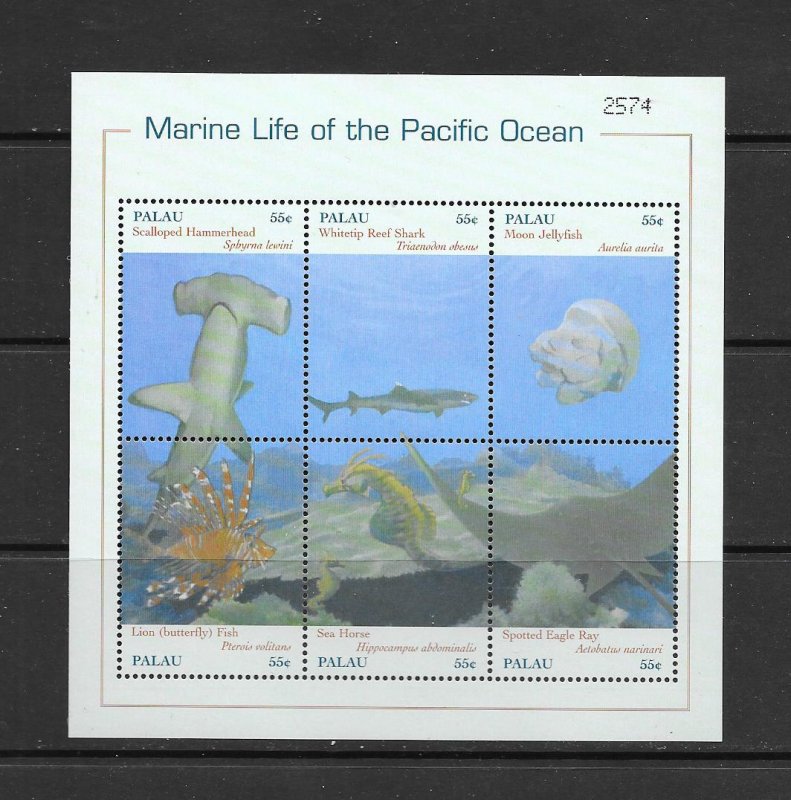 SHELLS - PALAU #588  S/S  MNH