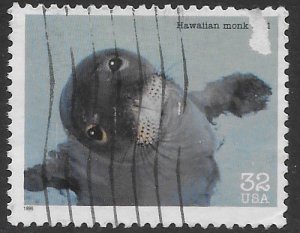 US #3105c  used Endangered Species - Hawaiian monk seal.  Nice