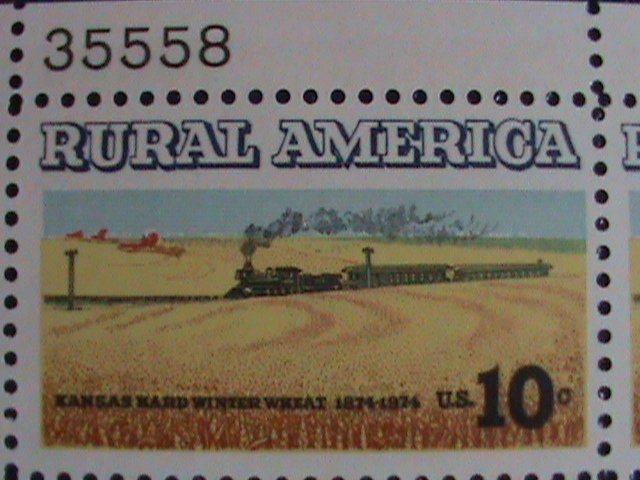 ​UNITED STATES-1974 -SC#1506-CENTENARY-RURAL AMERICA-WHEAT FIELDS & TRAIN -MNH