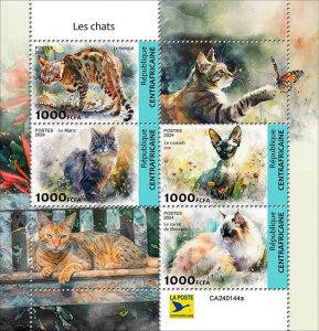 C A R - 2024 - Cats - Perf 4v Sheet - Mint Never Hinged