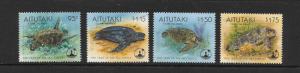 TURTLES - AITUTAKI #513-16  MNH