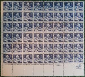 MALACK #1950 20c Franklin D Roosevelt, VF OG NH, Full Sheet, Post Of.. sheet1950