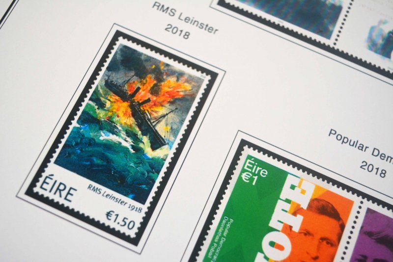 COLOR PRINTED IRELAND 2011-2020 STAMP ALBUM PAGES (60 illustrated pages)