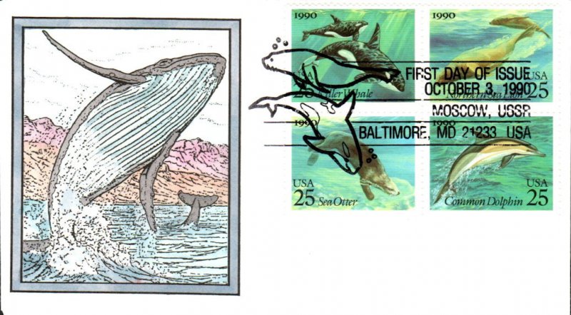 #2508-11 Sea Creatures DRC FDC