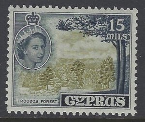 Cyprus, Scott #172; 15m Queen Elizabeth II, MLH