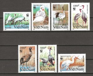 VIETNAM 1991 WWF SG 1557/63 MNH